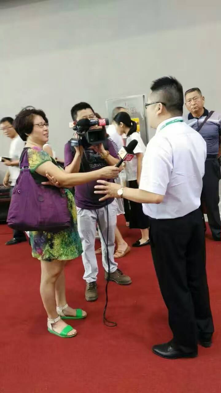 廣東電視台正在采訪蜜桃视频在线视频化工總經理張總